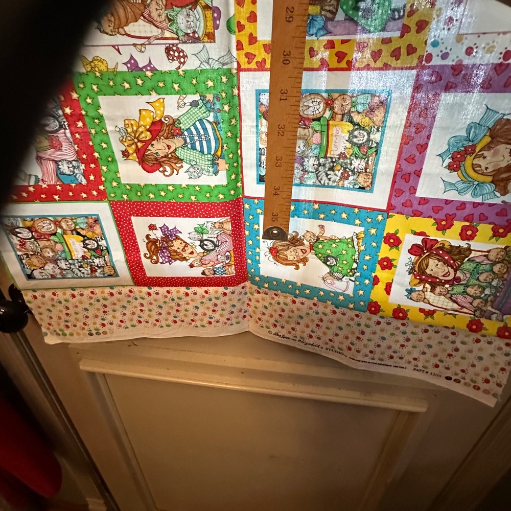 Elizabeth's Studio Cat Lady Alma Lynn Cotton Fabric Panel 23x44 Quilting Sewing - Picture 4 of 15